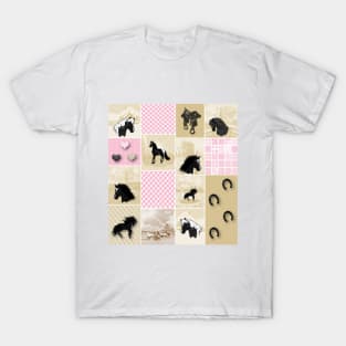 Horse Lovers Patchwork Pattern T-Shirt